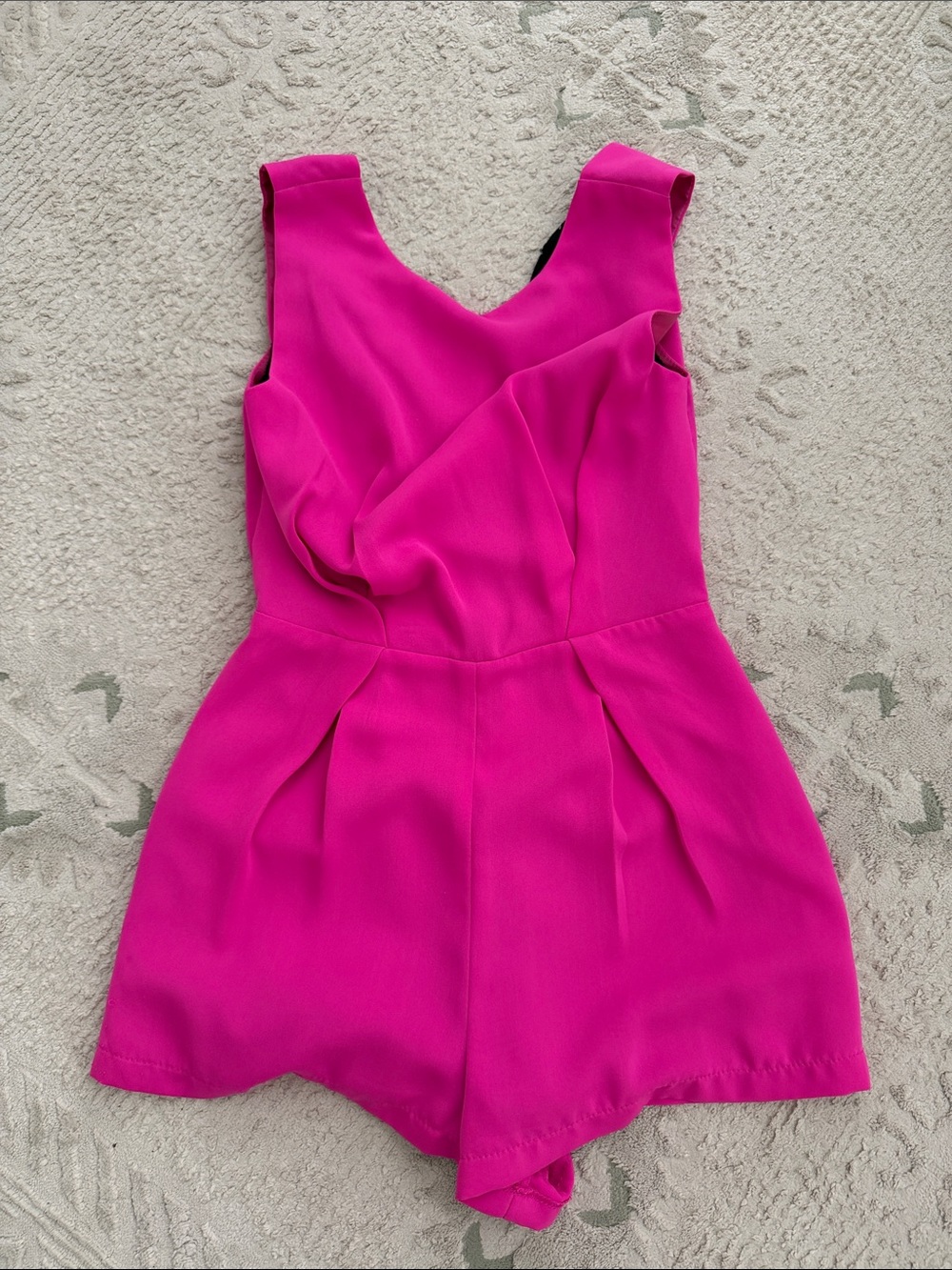 Girls Bright Magenta Sleeveless Romper